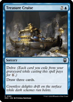 Treasure Cruise (Ripple Foil) (M3C-195)  Foil - Modern Horizons 3 Commander