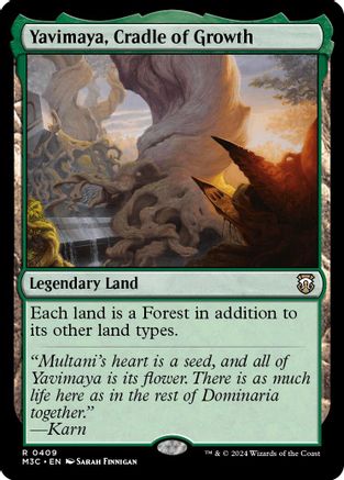 Yavimaya, Cradle of Growth (Ripple Foil) (M3C-409)  Foil - Modern Horizons 3 Commander