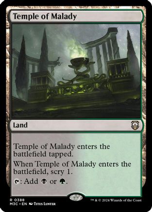 Temple of Malady (Ripple Foil) (M3C-388)  Foil - Modern Horizons 3 Commander