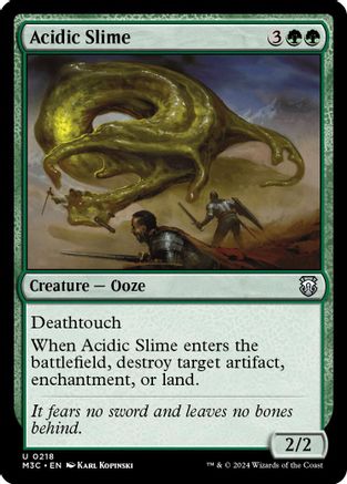 Acidic Slime (Ripple Foil) (M3C-218)  Foil - Modern Horizons 3 Commander