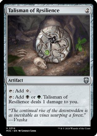 Talisman of Resilience (Ripple Foil) (M3C-314)  Foil - Modern Horizons 3 Commander