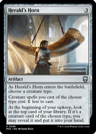 Herald's Horn (Ripple Foil) (M3C-296)  Foil - Modern Horizons 3 Commander