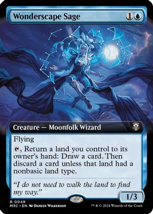 Wonderscape Sage (Extended Art) (Ripple Foil) (M3C-049)  Foil - Modern Horizons 3 Commander