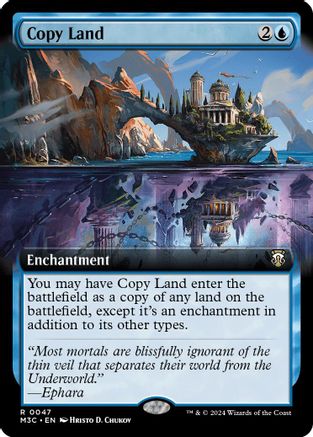 Copy Land (Extended Art) (Ripple Foil) (M3C-047)  Foil - Modern Horizons 3 Commander