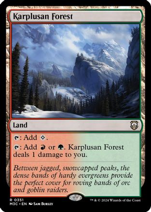 Karplusan Forest (Ripple Foil) (M3C-351)  Foil - Modern Horizons 3 Commander