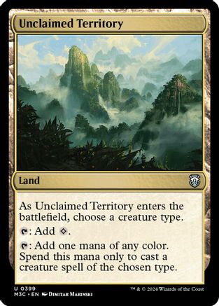 Unclaimed Territory (Ripple Foil) (M3C-399)  Foil - Modern Horizons 3 Commander