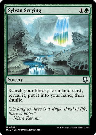 Sylvan Scrying (Ripple Foil) (M3C-248)  Foil - Modern Horizons 3 Commander