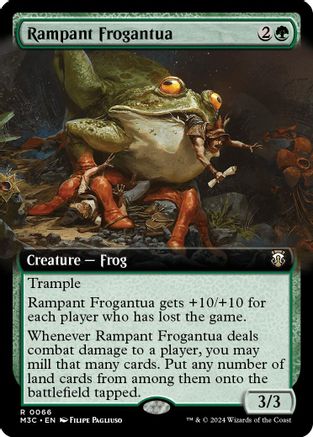 Rampant Frogantua (Extended Art) (Ripple Foil) (M3C-066)  Foil - Modern Horizons 3 Commander