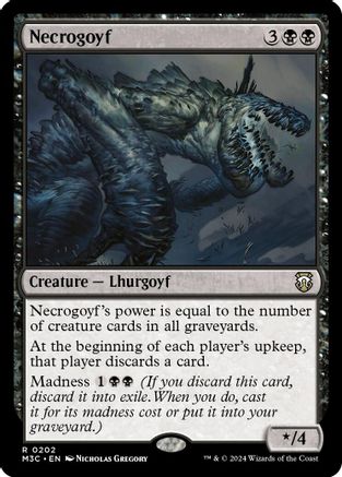 Necrogoyf (Ripple Foil) (M3C-202)  Foil - Modern Horizons 3 Commander