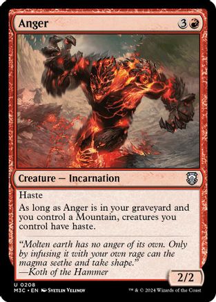 Anger (Ripple Foil) (M3C-208)  Foil - Modern Horizons 3 Commander
