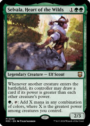 Selvala, Heart of the Wilds (Ripple Foil) (M3C-246)  Foil - Modern Horizons 3 Commander