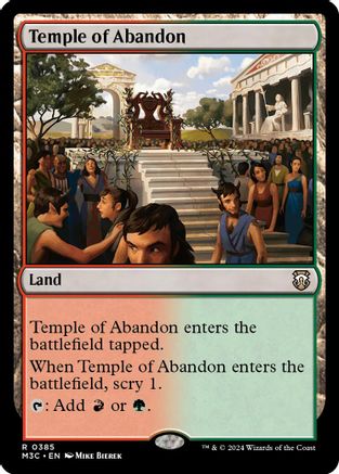 Temple of Abandon (Ripple Foil) (M3C-385)  Foil - Modern Horizons 3 Commander