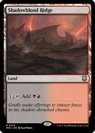 Shadowblood Ridge (Ripple Foil) (M3C-373)  Foil - Modern Horizons 3 Commander
