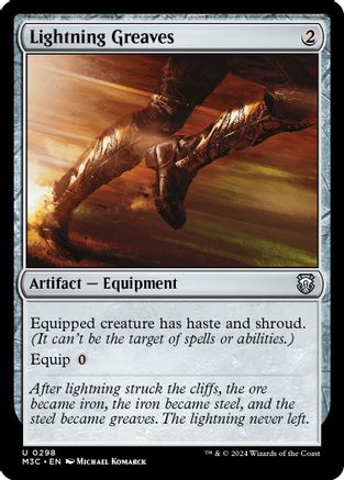 Lightning Greaves (Ripple Foil) (M3C-298)  Foil - Modern Horizons 3 Commander