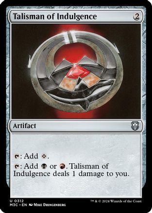 Talisman of Indulgence (Ripple Foil) (M3C-312)  Foil - Modern Horizons 3 Commander