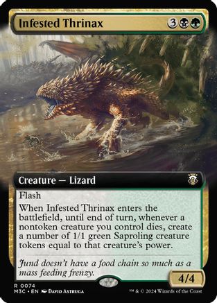 Infested Thrinax (Extended Art) (Ripple Foil) (M3C-074)  Foil - Modern Horizons 3 Commander