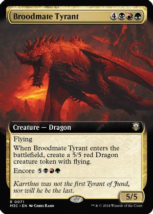 Broodmate Tyrant (Extended Art) (Ripple Foil) (M3C-071)  Foil - Modern Horizons 3 Commander