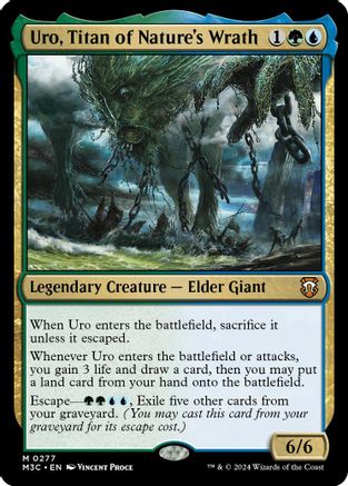 Uro, Titan of Nature's Wrath (Ripple Foil) (M3C-277)  Foil - Modern Horizons 3 Commander
