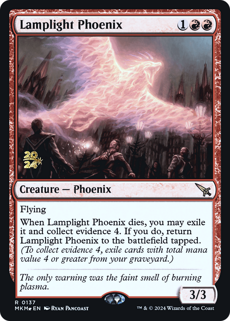 Lamplight Phoenix (PRE-137)  Foil - Murders at Karlov Manor Promos