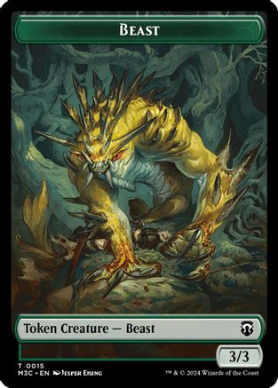 Beast (0015) // Insect (0025) Double-Sided Token (M3C-15 // 25)  - Modern Horizons 3 Commander