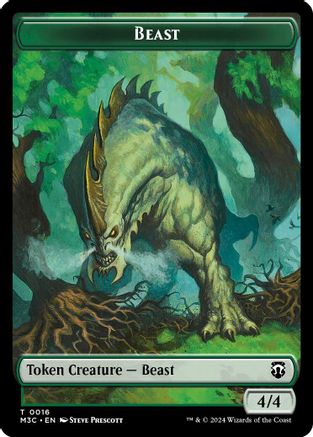 Beast (0016) // Copy Double-Sided Token (M3C-16 // 1)  - Modern Horizons 3 Commander