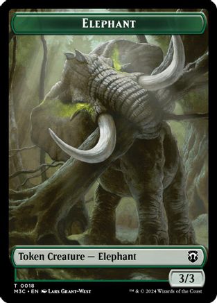 Elephant // Beast (0016) Double-Sided Token (M3C-18 // 16)  - Modern Horizons 3 Commander