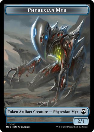 Phyrexian Myr // Servo Double-Sided Token (M3C-7 // 33)  - Modern Horizons 3 Commander