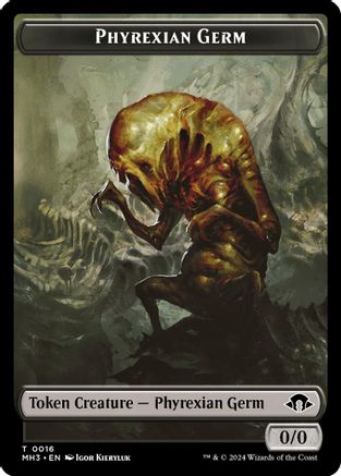 Phyrexian Germ // Phyrexian Wurm (0017) Double-Sided Token (MH3-16 // 17) - Modern Horizons 3 Foil