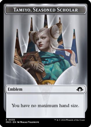 Emblem - Tamiyo, Seasoned Scholar // Energy Reserve Double-Sided Token (MH3-35 // 36)  - Modern Horizons 3