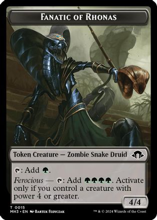 Fanatic of Rhonas Token (MH3-015)  - Modern Horizons 3