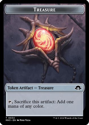 Treasure // Energy Reserve Double-Sided Token (MH3-34 // 36)  - Modern Horizons 3