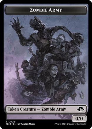 Zombie Army // Energy Reserve Double-Sided Token (MH3-22 // 36)  - Modern Horizons 3
