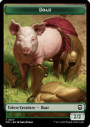 Boar (Ripple Foil) // Forest Dryad Double-Sided Token (M3C-17 // 19)  Foil - Modern Horizons 3 Commander