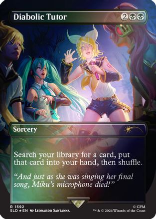 Diabolic Tutor (1592) (Rainbow Foil) (SLD-1592)  Foil - Secret Lair Drop Series