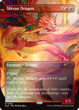 Shivan Dragon (Rainbow Foil) (SLD-1709)  Foil - Secret Lair Drop Series