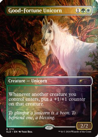 Good-Fortune Unicorn (Rainbow Foil) (SLD-1711)  Foil - Secret Lair Drop Series