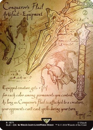 Conqueror's Flail (Rainbow Foil) (SLD-1571) - Secret Lair Drop Series Foil