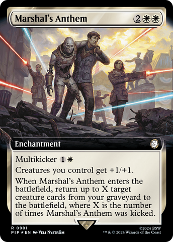 Marshal's Anthem (Extended Art) (Surge Foil) (PIP-981) - Fallout: (Extended Art) Foil