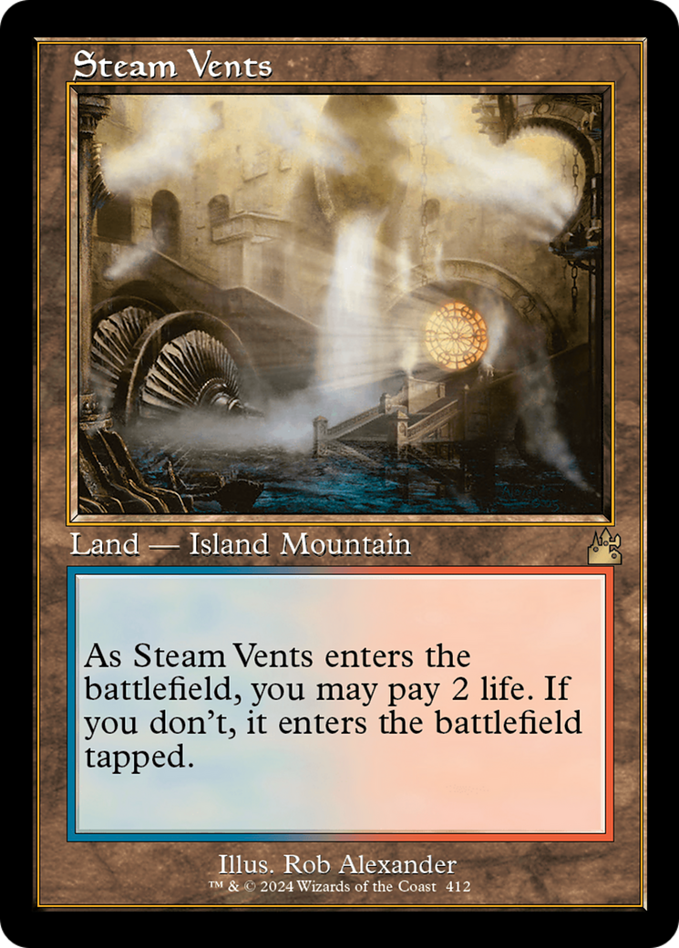 Steam Vents (Retro Frame) (RVR-412)  Foil - Ravnica Remastered