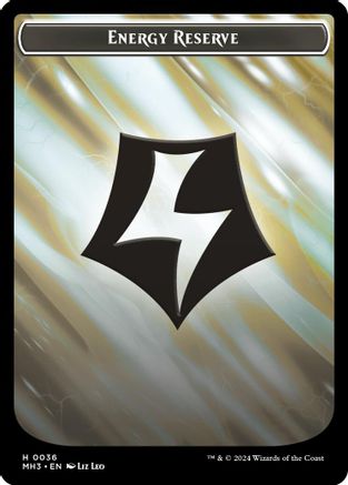 Energy Reserve (Ripple Foil) // Servo Double-Sided Token (MH3-36 // 33)  Foil - Modern Horizons 3