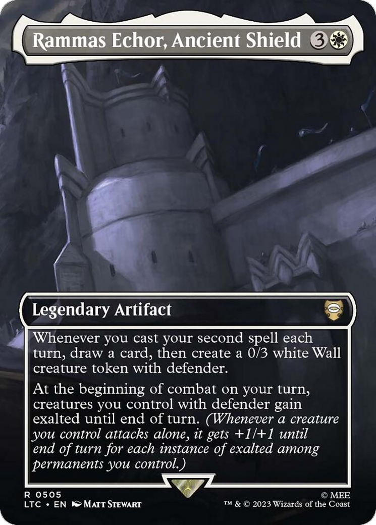 Rammas Echor, Ancient Shield (Borderless) (LTC-505)  Foil - Tales of Middle-earth Commander