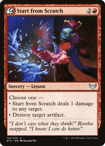 Start from Scratch (STX-114)  Foil - Strixhaven: School of Mages: (lesson)