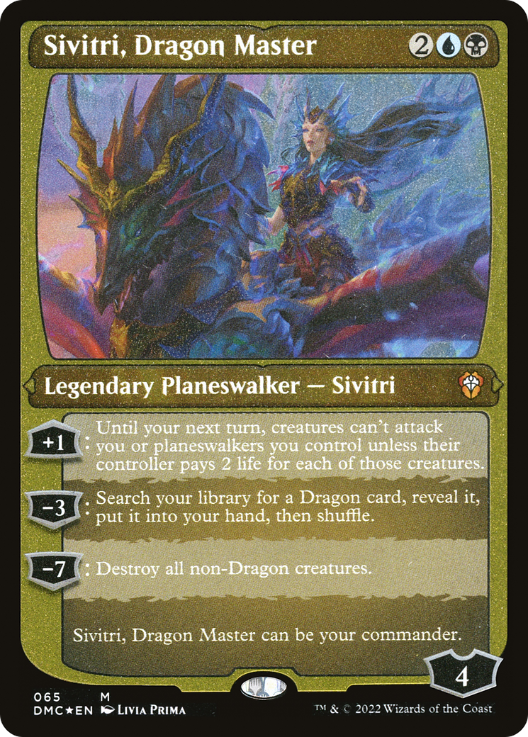 Sivitri, Dragon Master (DMC-065)  Etched Foil - Dominaria United Commander