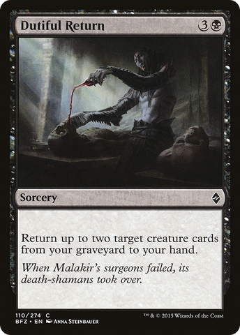 Dutiful Return (BFZ-110)  - Battle for Zendikar