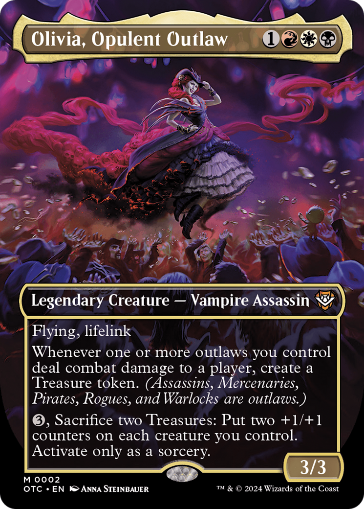 Olivia, Opulent Outlaw (Borderless) (OTC-002)  - Outlaws of Thunder Junction Commander