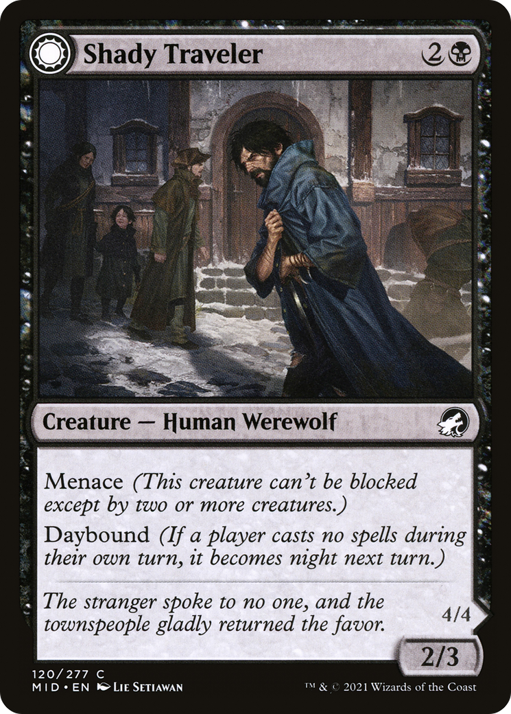Shady Traveler (MID-120)  Foil - Innistrad: Midnight Hunt: (Double Faced Transform)