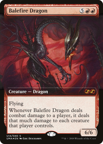 Balefire Dragon (UMA:BT-U14)  Foil - Ultimate Box Topper: (Extended Art)