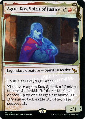 Agrus Kos, Spirit of Justice (Showcase) (Invisible Ink) (MKM-383)  Foil - Murders at Karlov Manor: (Showcase)