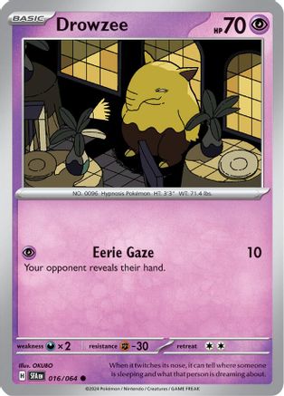 Drowzee 016 - Reverse Holofoil SV Shrouded Fable
