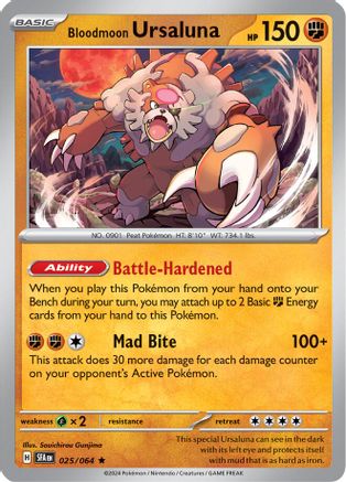 Bloodmoon Ursaluna 025 - Reverse Holofoil SV Shrouded Fable